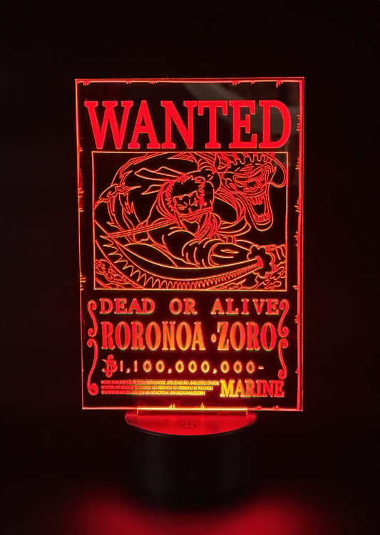 Veilleuse Led One Piece Roronoa Zoro