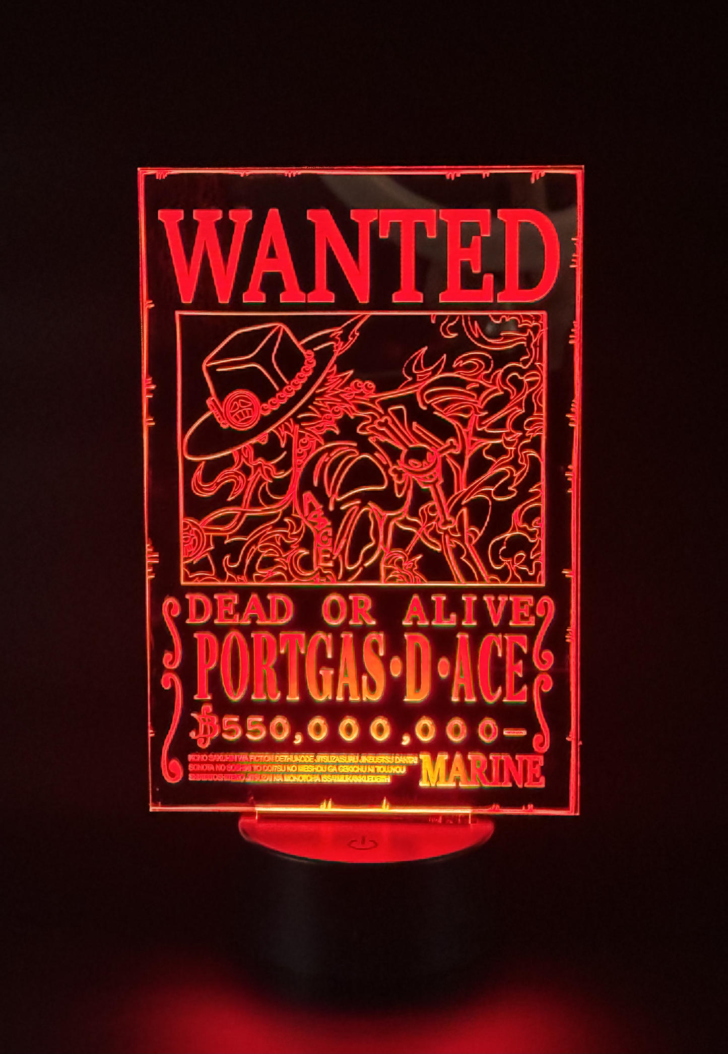 Veilleuse Led One Piece Portgas D Ace