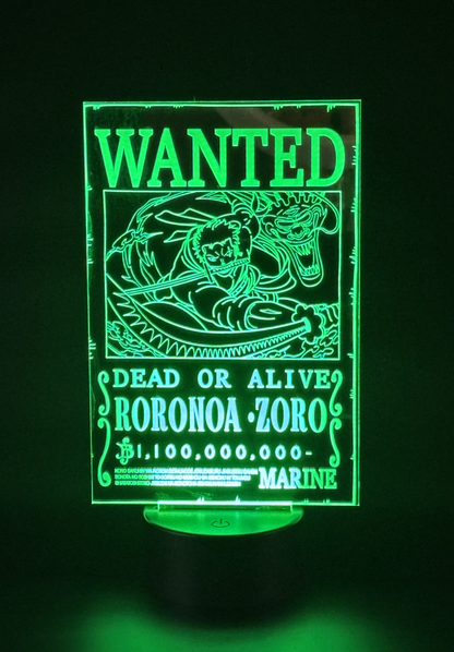 Veilleuse Led One Piece Roronoa Zoro