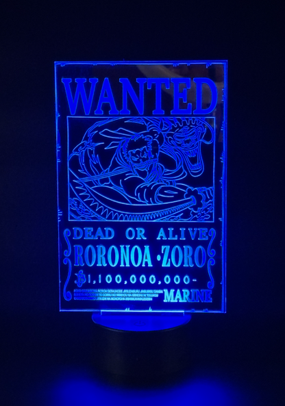 Veilleuse Led One Piece Roronoa Zoro