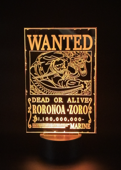 Veilleuse Led One Piece Roronoa Zoro