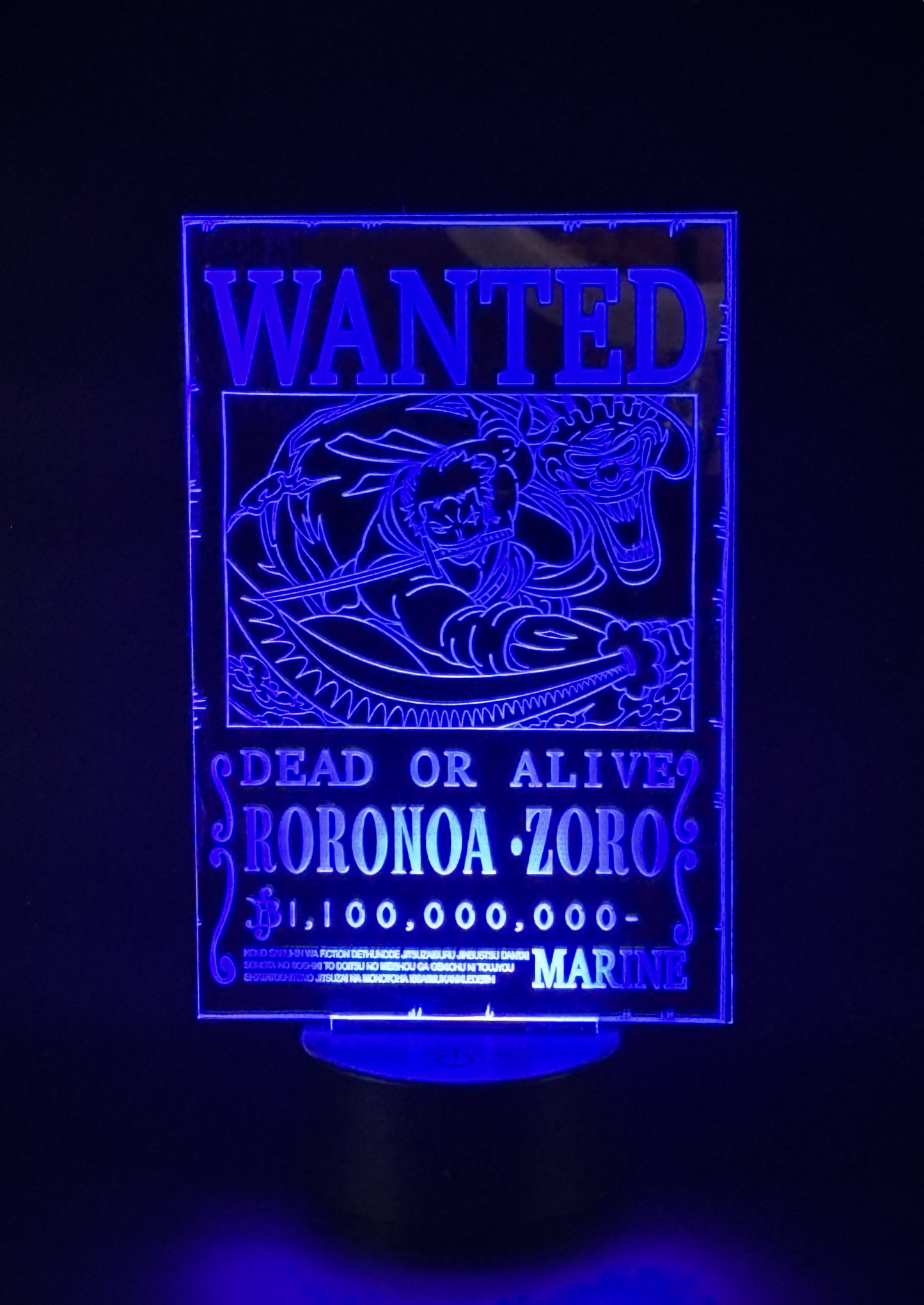 Veilleuse Led One Piece Roronoa Zoro