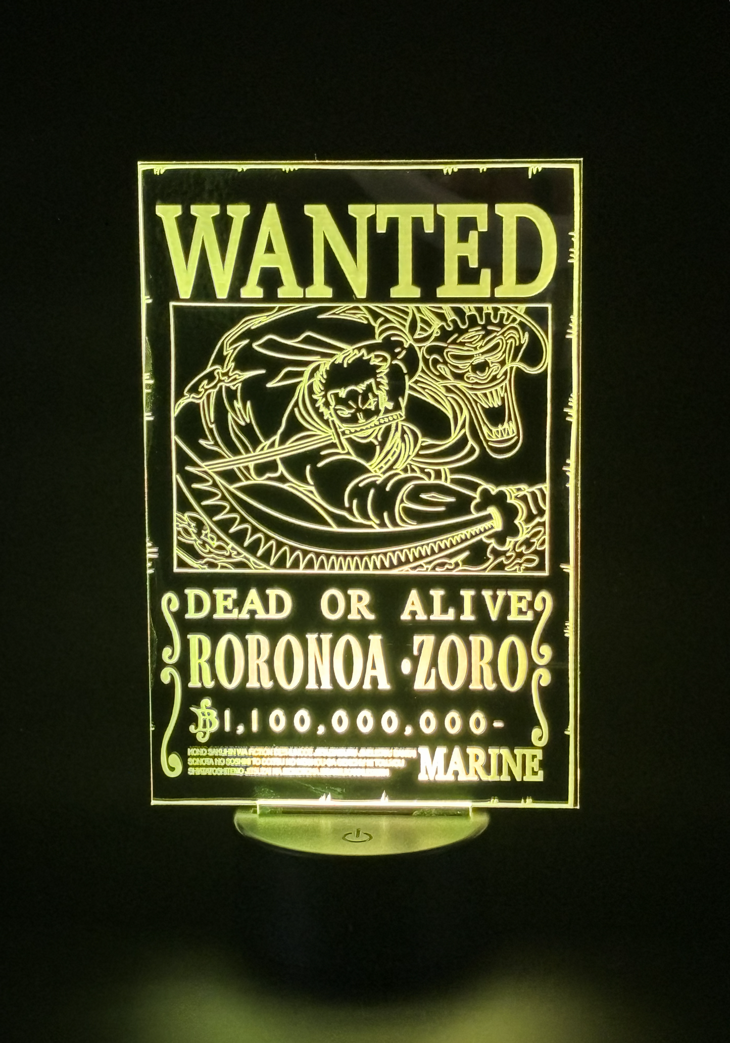 Veilleuse Led One Piece Roronoa Zoro