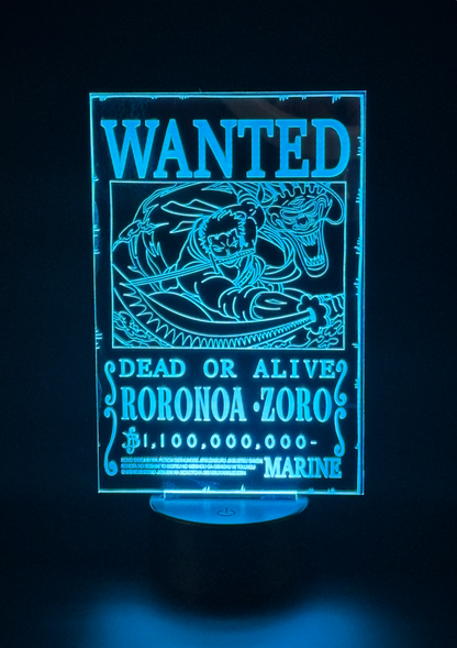 Veilleuse Led One Piece Roronoa Zoro