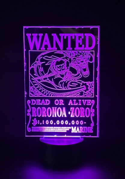 Veilleuse Led One Piece Roronoa Zoro