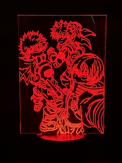 Veilleuse Led My Hero Academia Midoriya Todoroki et Bakugo