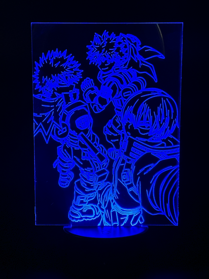 Veilleuse Led My Hero Academia Midoriya Todoroki et Bakugo