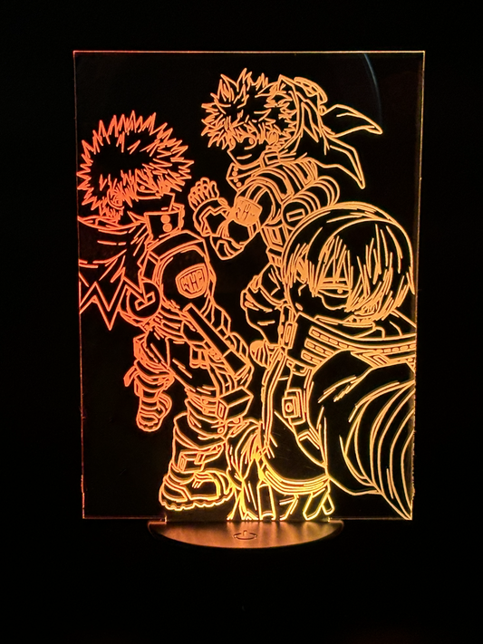 Veilleuse Led My Hero Academia Midoriya Todoroki et Bakugo