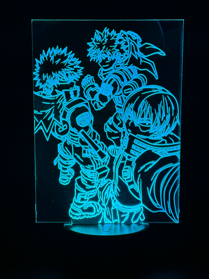 Veilleuse Led My Hero Academia Midoriya Todoroki et Bakugo