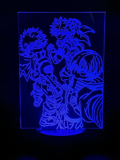 Veilleuse Led My Hero Academia Midoriya Todoroki et Bakugo