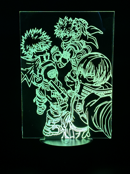 Veilleuse Led My Hero Academia Midoriya Todoroki et Bakugo