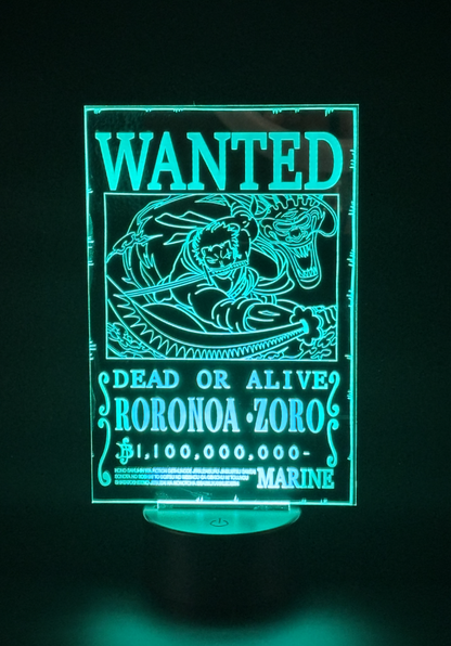 Veilleuse Led One Piece Roronoa Zoro